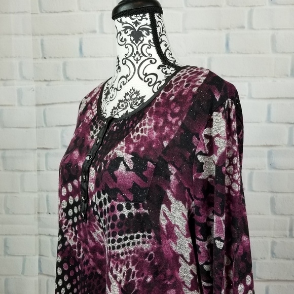 Notations women's sz l stretch knit top - Picture 6 of 8